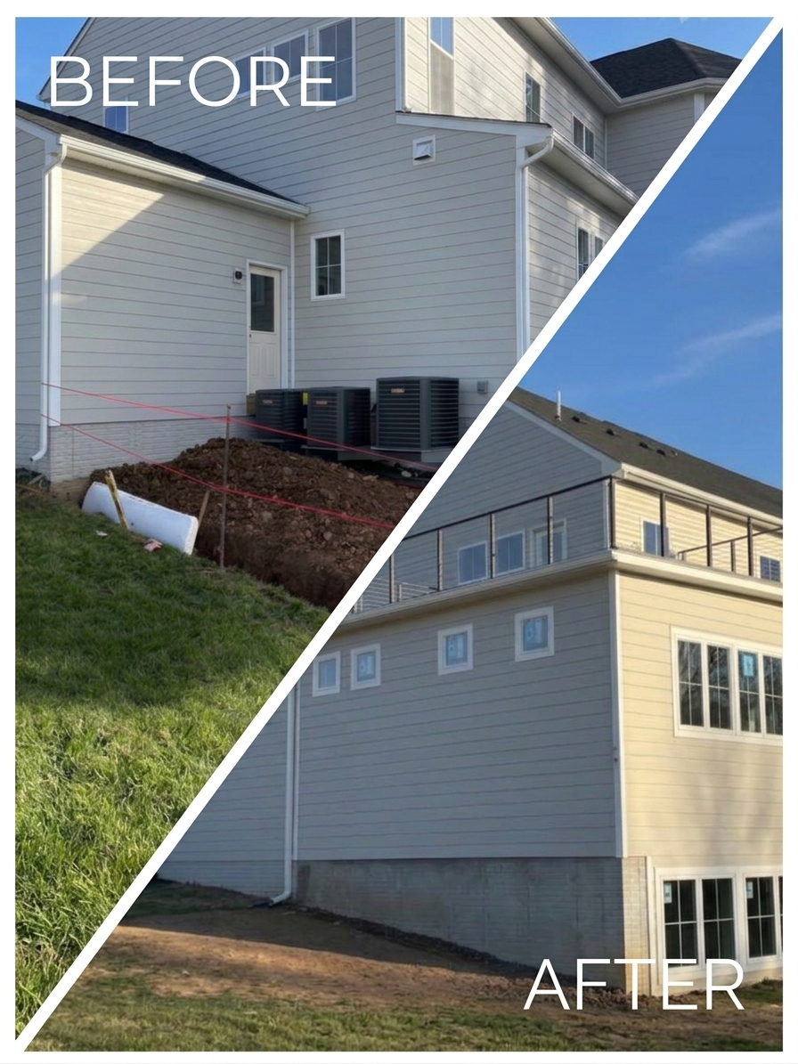 Home addition framing under construction