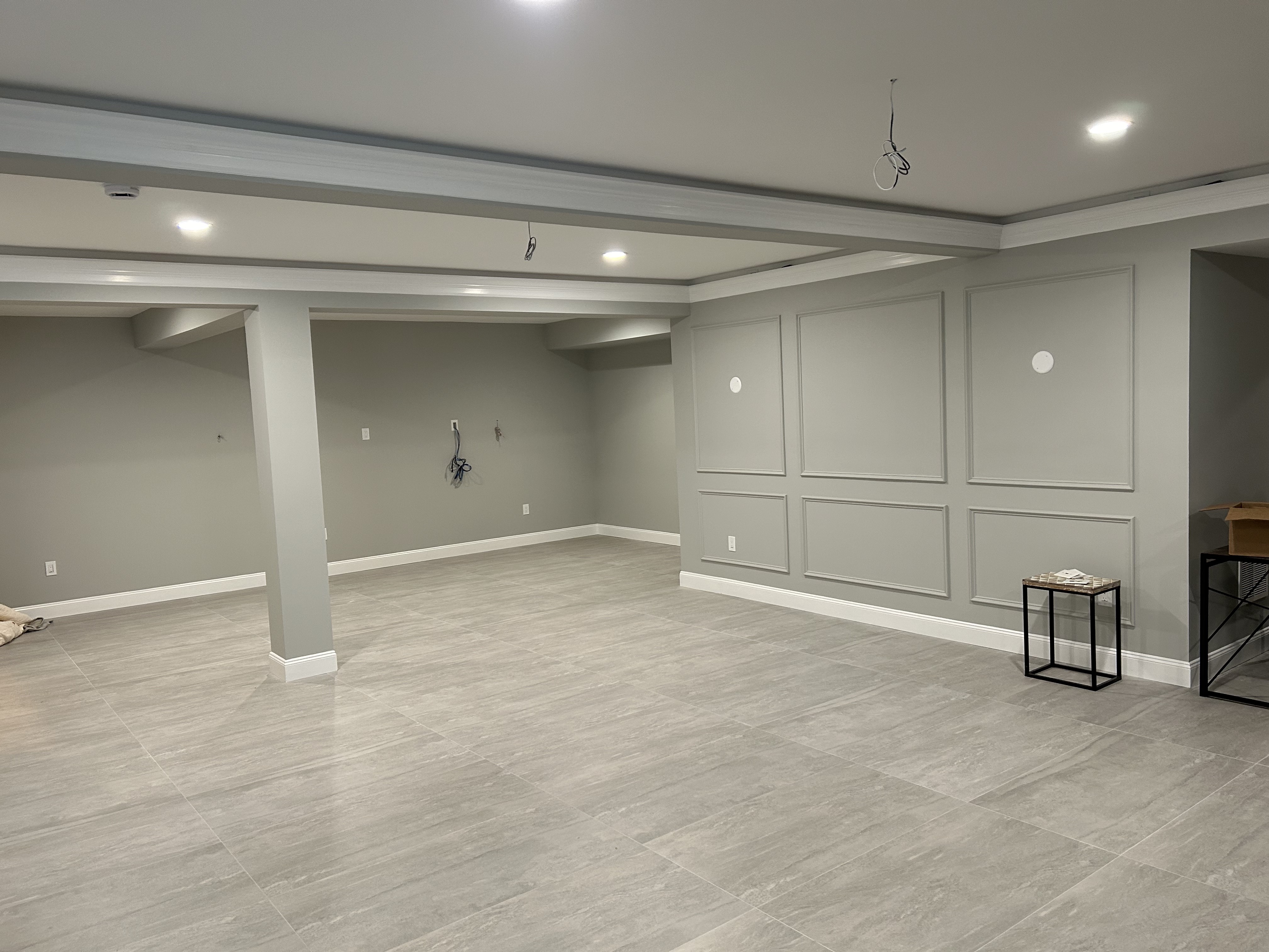 Finished basement renovation