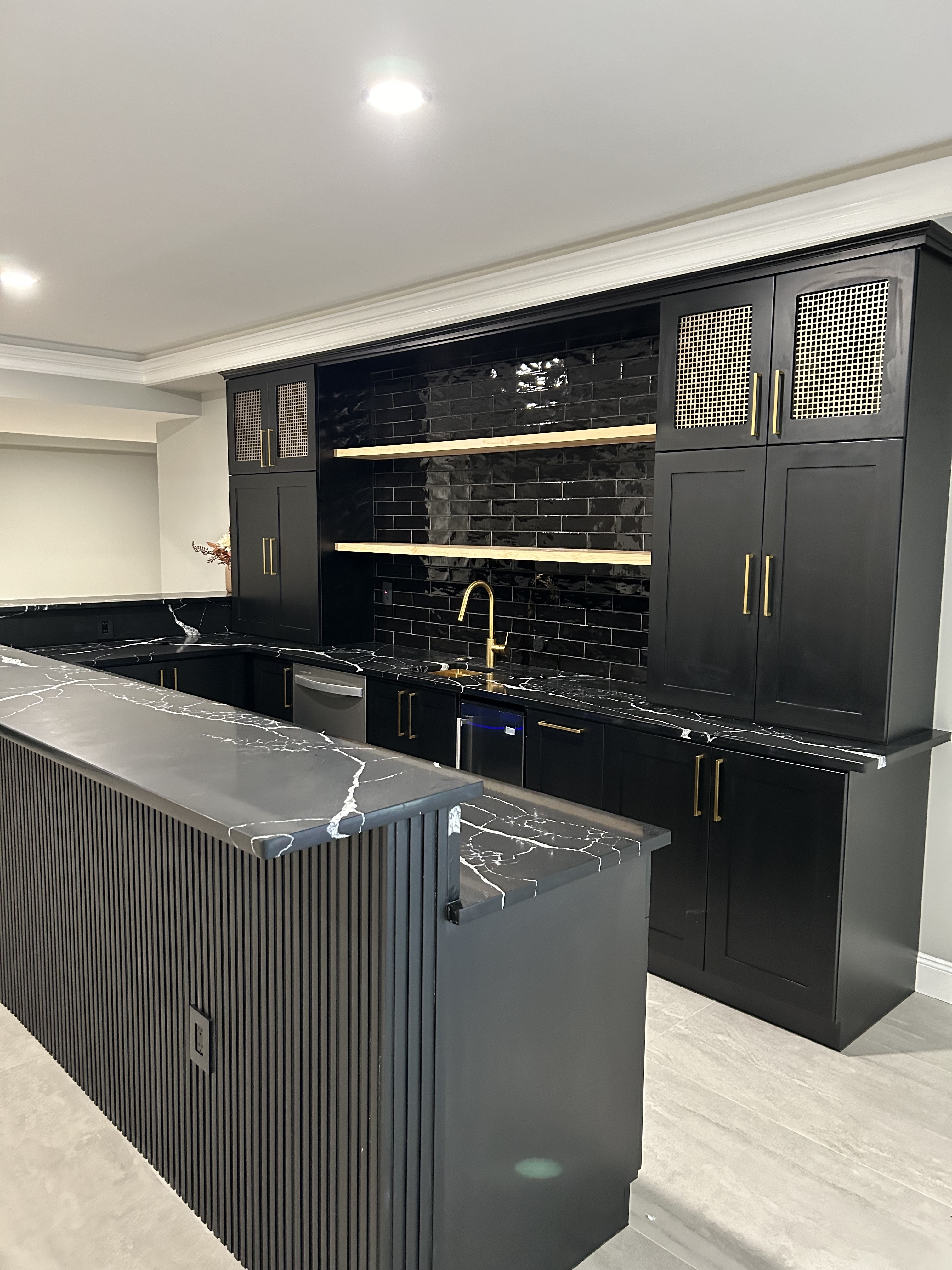 Finished basement renovation